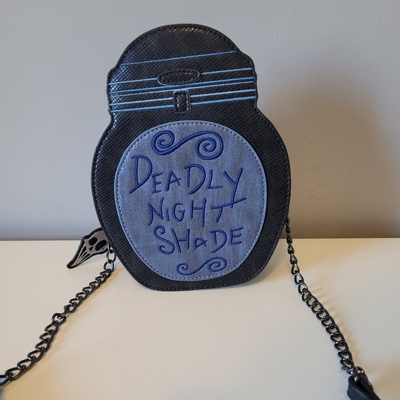 Danielle Nicole The Nightmare Before Christmas Deadly Night Shade Xbody Bag NWOT - Picture 2 of 9